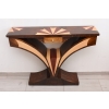 Drewniana Konsola Geometryczna - Stolik Art Deco Komoda - Pomocnik Francja
