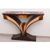 Drewniana Konsola Geometryczna - Stolik Art Deco Komoda - Pomocnik Francja
