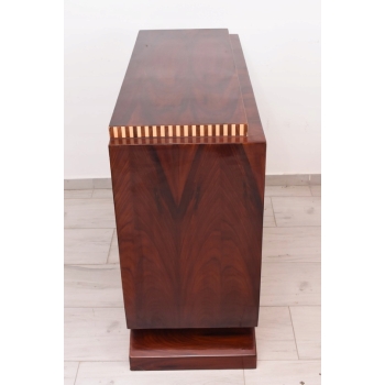 Drewniana Komoda Art Deco - 8 Szuflad - Regał Pomocnik - Szafka Unikat