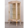 Witryna Francuska - Drewniana Gablota Serwantka - Creme - Złote Okucia