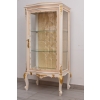 Witryna Francuska - Drewniana Gablota Serwantka - Creme - Złote Okucia