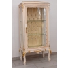 Witryna Francuska - Drewniana Gablota Serwantka - Creme - Złote Okucia