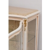Witryna Francuska - Drewniana Gablota Serwantka - Creme - Złote Okucia