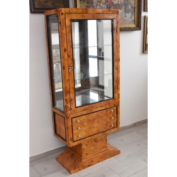 Witryna Art Deco - Gablotka Serwantka - Salon Gabinet - Gablota 3 Szuflady