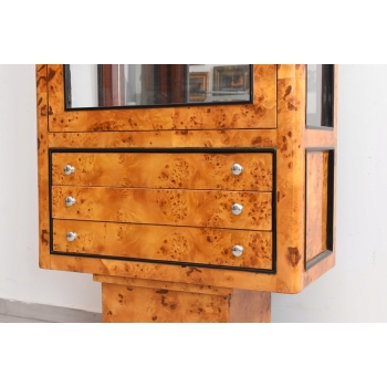 Witryna Art Deco - Gablotka Serwantka - Salon Gabinet - Gablota 3 Szuflady