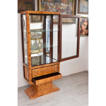 Witryna Art Deco - Gablotka Serwantka - Salon Gabinet - Gablota 3 Szuflady