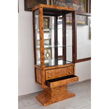 Witryna Art Deco - Gablotka Serwantka - Salon Gabinet - Gablota 3 Szuflady