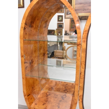 Owalna Witryna Art Deco - Gablotka Serwantka - Salon Gabinet - Gablota
