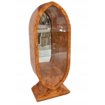 Owalna Witryna Art Deco - Gablotka Serwantka - Salon Gabinet - Gablota