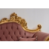 Czerwona Pałacowa Sofa Kanapa - Leżanka Szezlong - Drewno Welur Styl Barok
