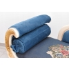 Niebieska Pałacowa Sofa Kanapa - Leżanka Szezlong - Styl Barok z Obrazkiem