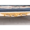 Niebieska Pałacowa Sofa Kanapa - Leżanka Szezlong - Styl Barok z Obrazkiem