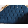 Niebieska Pałacowa Sofa Kanapa - Leżanka Szezlong - Styl Barok z Obrazkiem