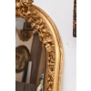 Lustro Długie Wąskie - Secesja Złote - 187 x 61 cm Kryształowe Drewniane