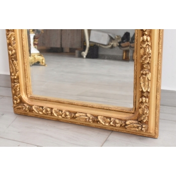 Lustro Długie Wąskie - Secesja Złote - 192 x 61 cm Kryształowe Anioły