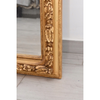 Lustro Długie Wąskie - Secesja Złote - 192 x 61 cm Kryształowe Anioły