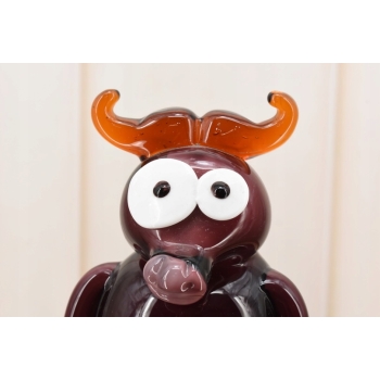 Szkło Murano Style - Nowoczesny Byk Byczek Bull - Figura Rzeźba - Dekoracja