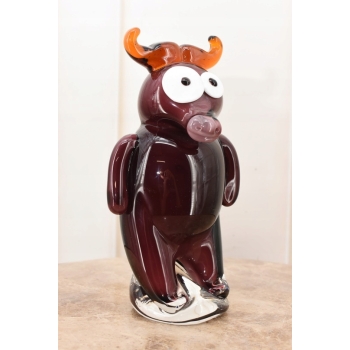 Szkło Murano Style - Nowoczesny Byk Byczek Bull - Figura Rzeźba - Dekoracja