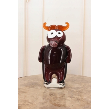 Szkło Murano Style - Nowoczesny Byk Byczek Bull - Figura Rzeźba - Dekoracja