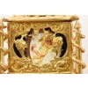 Królewska Szkatuła z Brązu Złoconego - Porcelana + Brąz - Muzealna Unikat
