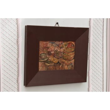 Jan Cybis - Martwa Natura - Kwiaty - Obraz Olejny Na Desce - Dekoracja