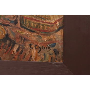 Jan Cybis - Martwa Natura - Kwiaty - Obraz Olejny Na Desce - Dekoracja