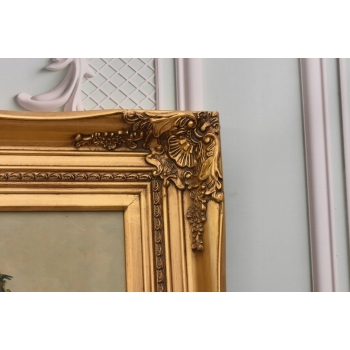 Obraz na Płótnie Martwa Natura - Kolorowe Kwiaty w Wazonie - Złota Rama