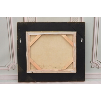 Scena Rodzajowa - Stado Krów Na Pastwisku - Obraz Olejny - Złota Rama