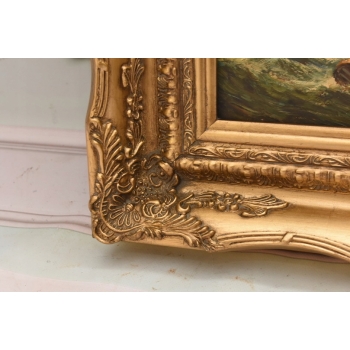 Żaglówki Na Wzburzonym Morzu - Marynistyczny Obraz Olejny Statki Złota Rama