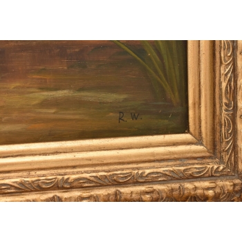 Fischend Amor – Dwa Amory Łowiące Strzały – Anioły Obraz Olejny Złota Rama