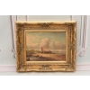Naprawa Statku Na Brzegu Morza - Marynistyczny Obraz Olejny - Złota Rama