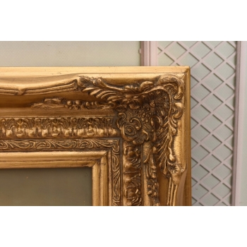 Naprawa Statku Na Brzegu Morza - Marynistyczny Obraz Olejny - Złota Rama