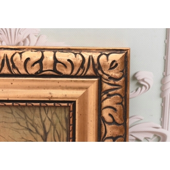 J. Fałat - Drewniany Kościół Na Wzgórzu - Kresy Wschodnie - Zima - Obraz