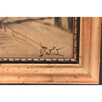 J. Fałat - Drewniany Kościół Na Wzgórzu - Kresy Wschodnie - Zima - Obraz