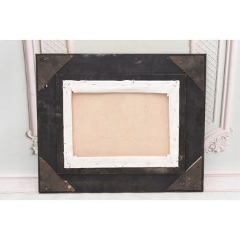 Łodzie w Porcie - Statki - Marynistyczny Obraz - Złoto Czarna Rama