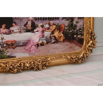 Obraz Francuski - Wieczerza Arystokracja - 103 x 142 cm - Secesyjna Rama