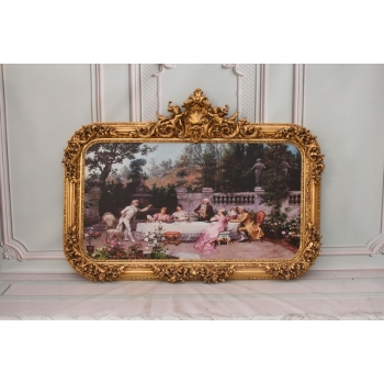 Obraz Francuski - Wieczerza Arystokracja - 103 x 142 cm - Secesyjna Rama
