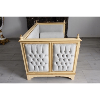 Glamour Legowisko Dla Psa - Kanapa Sofa Dla Zwierząt - Styl Barok Drewno
