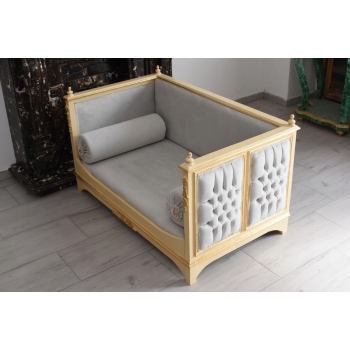 Glamour Legowisko Dla Psa - Kanapa Sofa Dla Zwierząt - Styl Barok Drewno
