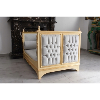 Glamour Legowisko Dla Psa - Kanapa Sofa Dla Zwierząt - Styl Barok Drewno