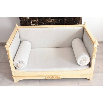 Glamour Legowisko Dla Psa - Kanapa Sofa Dla Zwierząt - Styl Barok Drewno