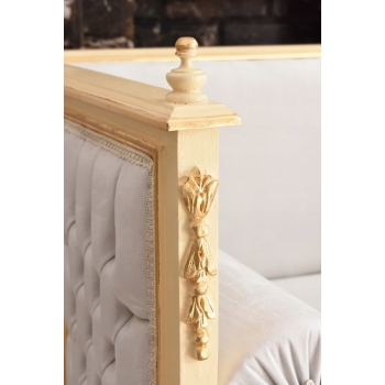 Glamour Legowisko Dla Psa - Kanapa Sofa Dla Zwierząt - Styl Barok Drewno