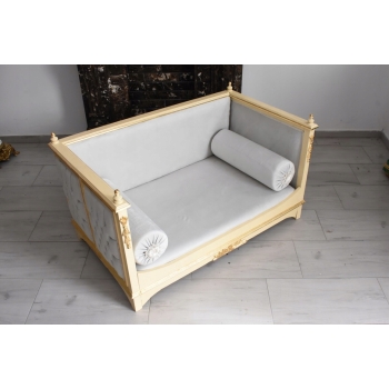 Glamour Legowisko Dla Psa - Kanapa Sofa Dla Zwierząt - Styl Barok Drewno