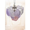 Włoski Żyrandol Murano - Różowe Fioletowe Muszle - Lampa Wisząca Do Salonu
