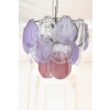 Włoski Żyrandol Murano - Różowe Fioletowe Muszle - Lampa Wisząca Do Salonu