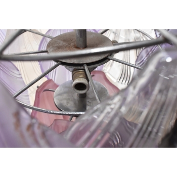 Włoski Żyrandol Murano - Różowe Fioletowe Muszle - Lampa Wisząca Do Salonu