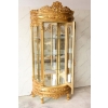 Złota Barokowa Witryna - Gablotka Serwantka Regał - Gięte Szkło - Salon