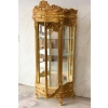 Złota Barokowa Witryna - Gablotka Serwantka Regał - Gięte Szkło - Salon