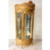 Złota Barokowa Witryna - Gablotka Serwantka Regał - Gięte Szkło - Salon