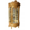 Złota Barokowa Witryna - Gablotka Serwantka Regał - Gięte Szkło - Salon